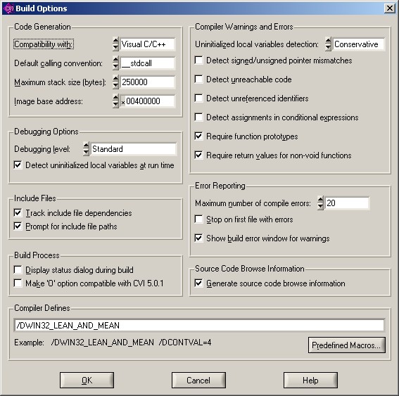 LabWindowsCVI_BuildOptions